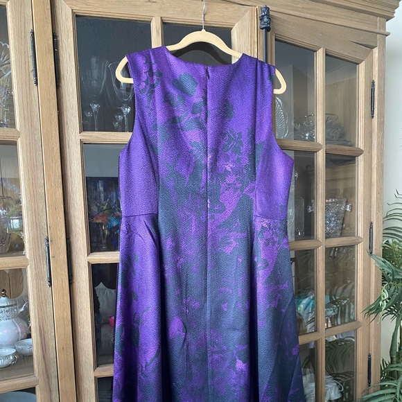 N Natori Abstract Floral Jacquard A Line Dress - Picture 6 of 6